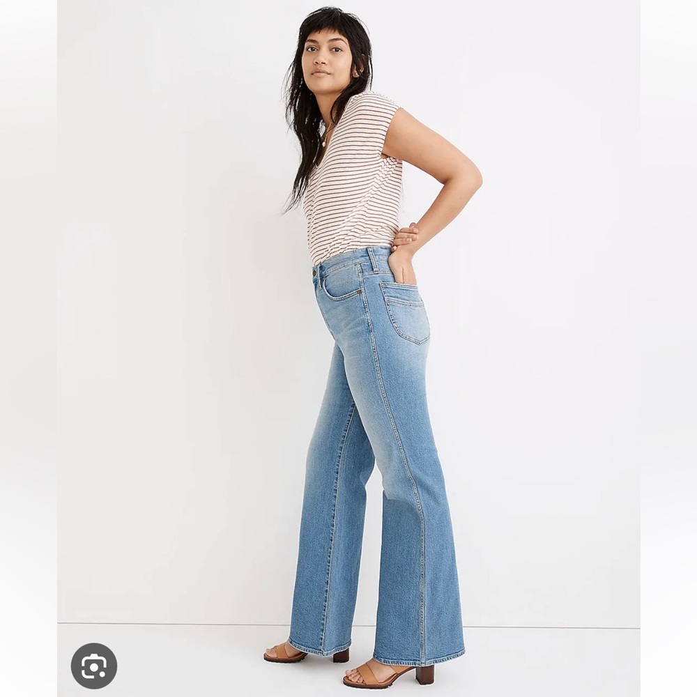 Madewell Light Blue High-Rise Wide Leg Jeans - Picture 4 of 5